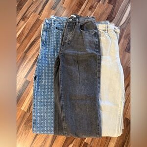 3 Pair Denim Bundle - PacSun Size 26 - Dad Jean & 90’s Boyfriend